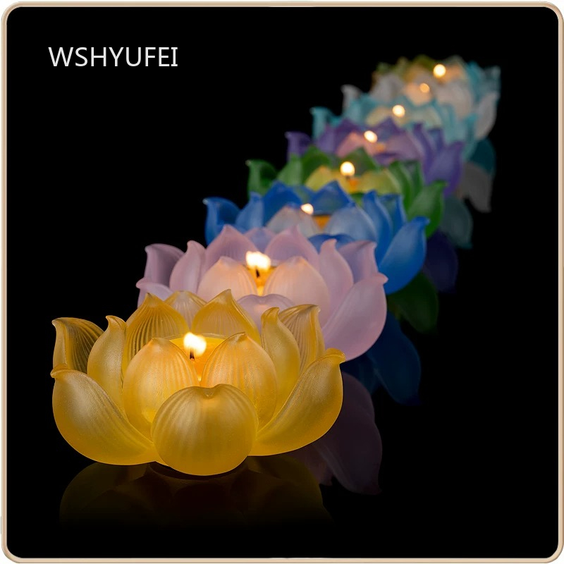 Glass Lotus Candlestick Househ - Candle Glass Supplies recension och pris