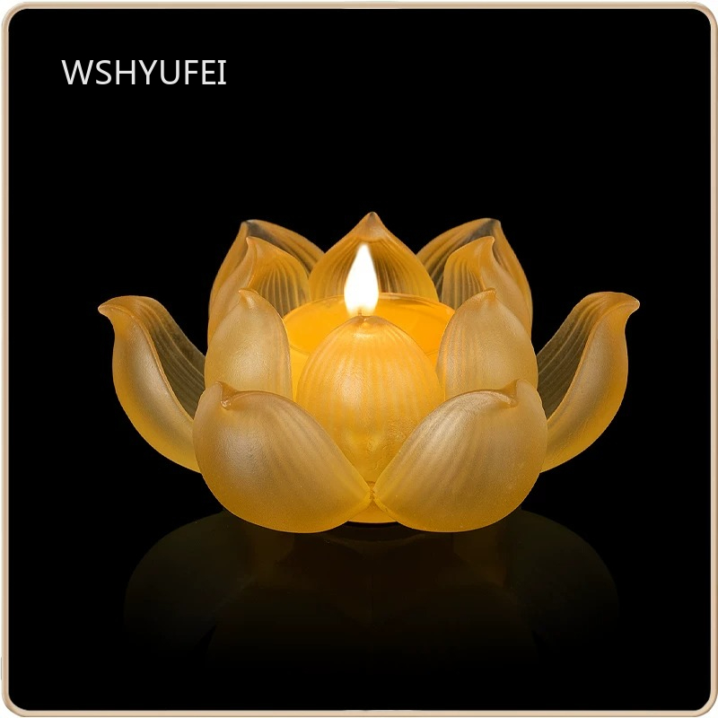 Glass Lotus Candlestick Househ - Candle Glass Supplies recension och pris