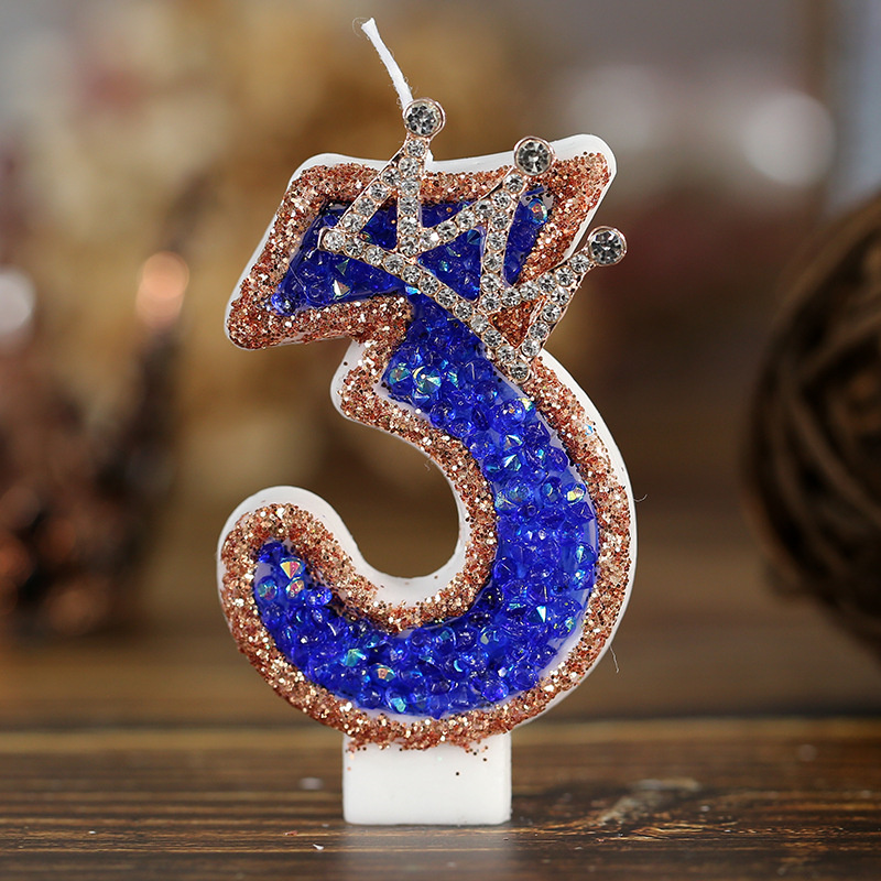 Blue Birthday Numbers Candles  - Luxury Candle Supplies Usa recension och pris