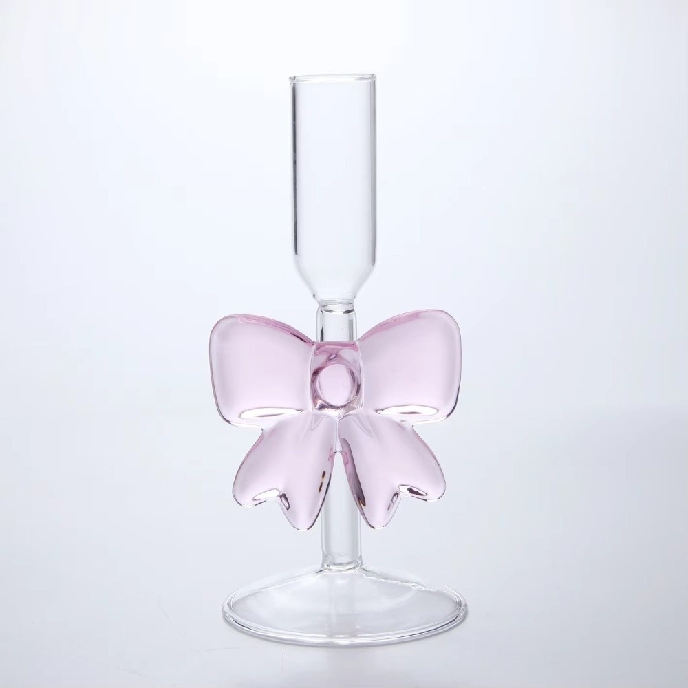 Clear Bow Candle Holder Tall G - Candle Glass Supplies recension och pris
