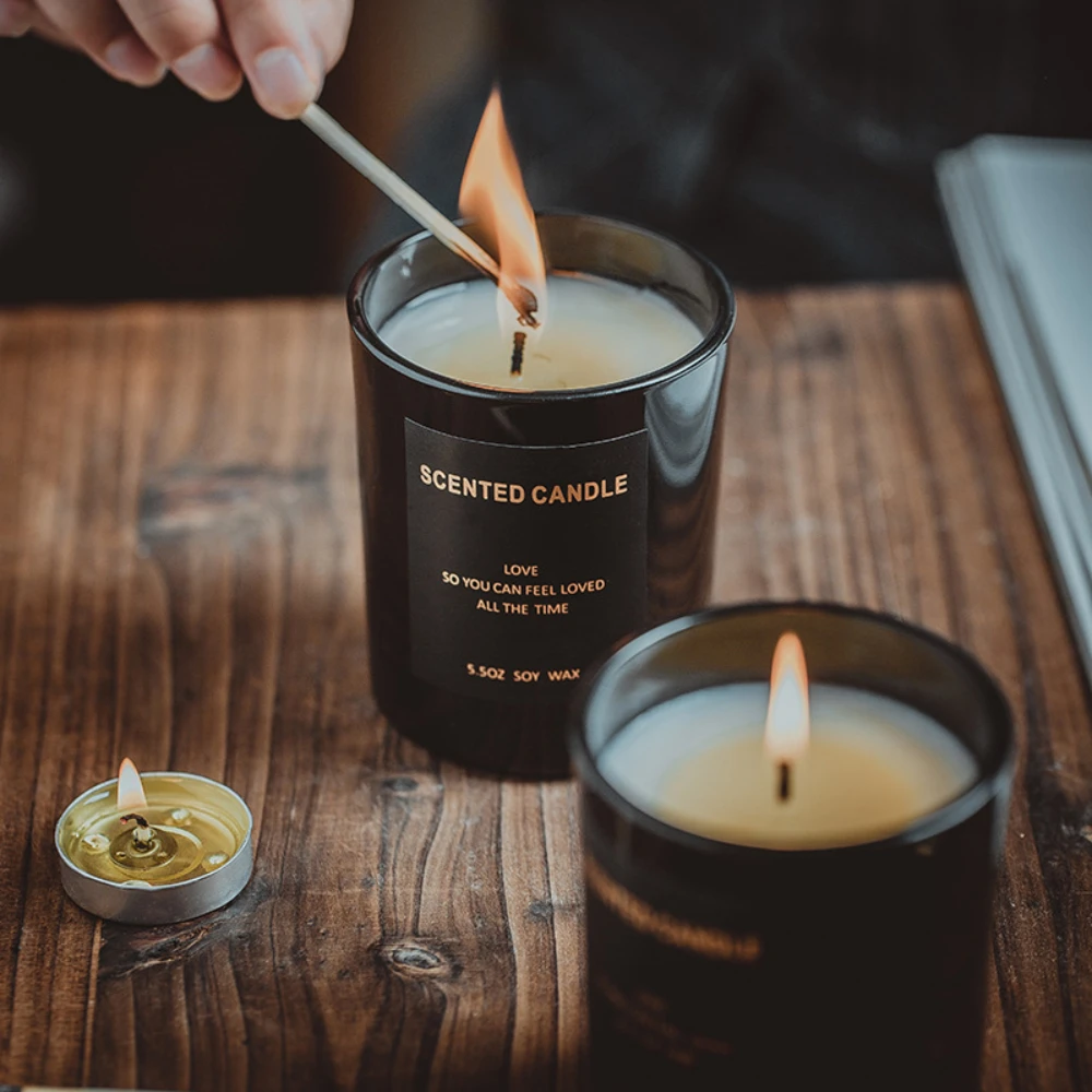Luxury Glass Candle Jar Black  - Luxury Candle Supplies Usa recension och pris