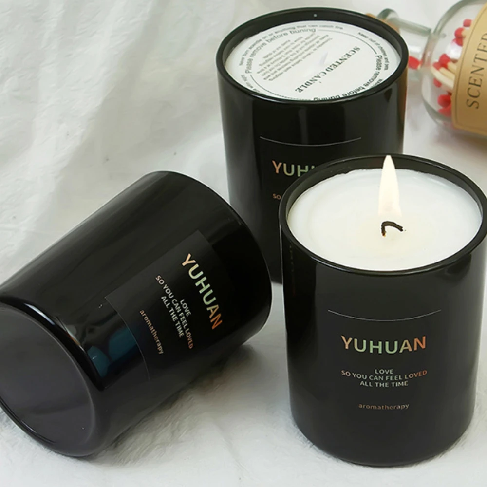 Luxury Glass Candle Jar Black  - Luxury Candle Supplies Usa recension och pris